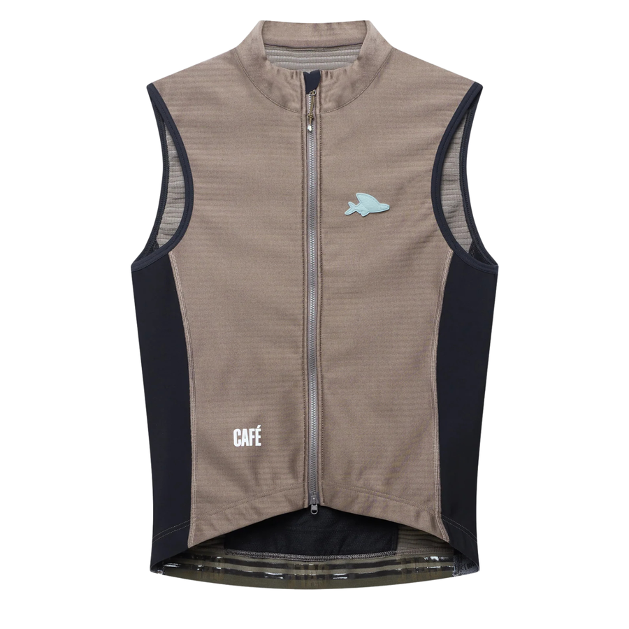 Café du Cycliste Sibille Men's Thermal Gilet Thermo Windweste Oyster Grey