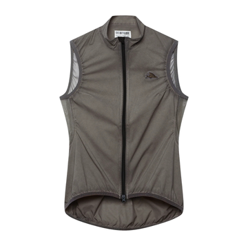 Café du Cycliste Edith Women's Cycling Gilet Windweste Charcoal