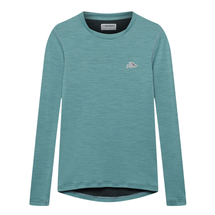 Café du Cycliste Judith Men's Merino Base Layer Radunterhemd langarm Deep Water