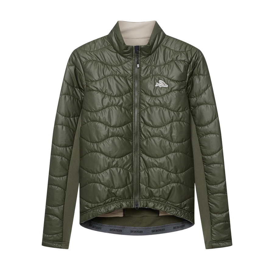 Café du Cycliste Albertine V2 Men's Thermal Cycling Jacked Winter Fahrradjacke Khaki