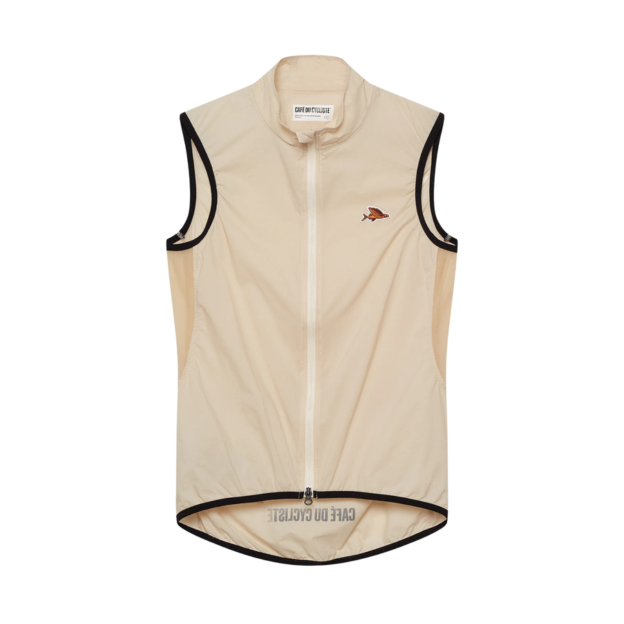 Café du Cycliste Edith Men's Cycling Gilet Windweste Chalk