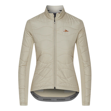 Café du Cycliste Albertine V2 Women's Thermal Cycling Jacked Winter Fahrradjacke Pearl Grey