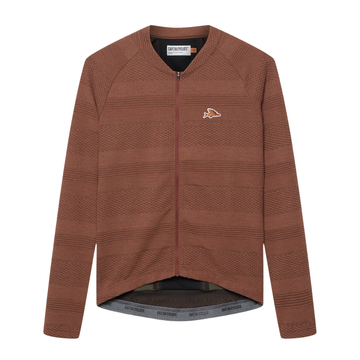 Café du Cycliste Corinne Men's Long Sleeve Three Season Textured Cycling Jersey Radtrikot Cashew