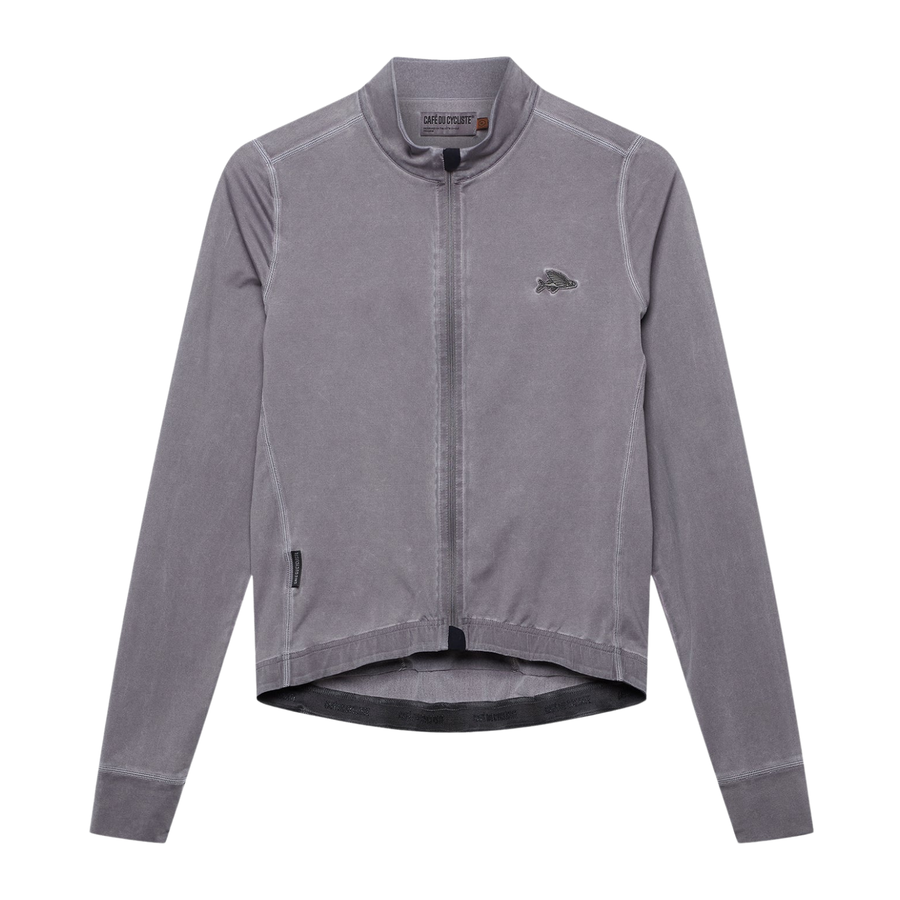 Café du Cycliste Charlie Men's Brushed Long Sleeve Jersey Radtrikot langarm Charcoal