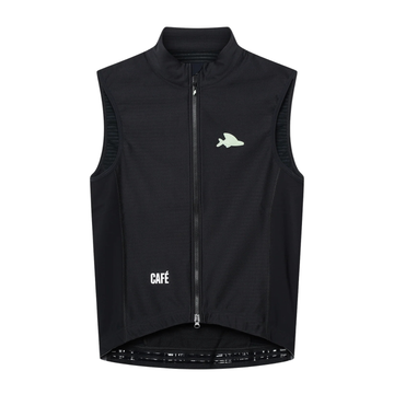 Café du Cycliste Sibille Men's Thermal Gilet Thermo Windweste Black