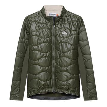 Café du Cycliste Albertine V2 Women's Thermal Cycling Jacked Winter Fahrradjacke Khaki