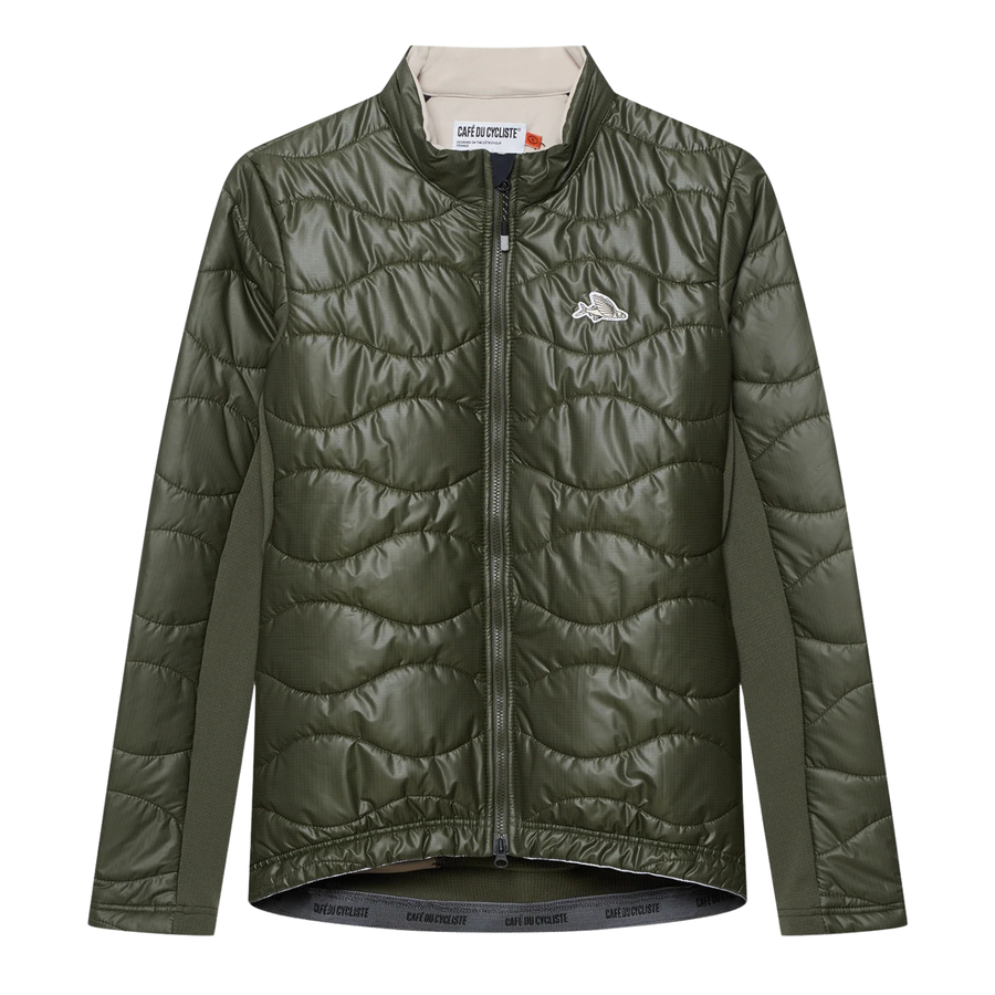 Café du Cycliste Albertine V2 Women's Thermal Cycling Jacked Winter Fahrradjacke Khaki
