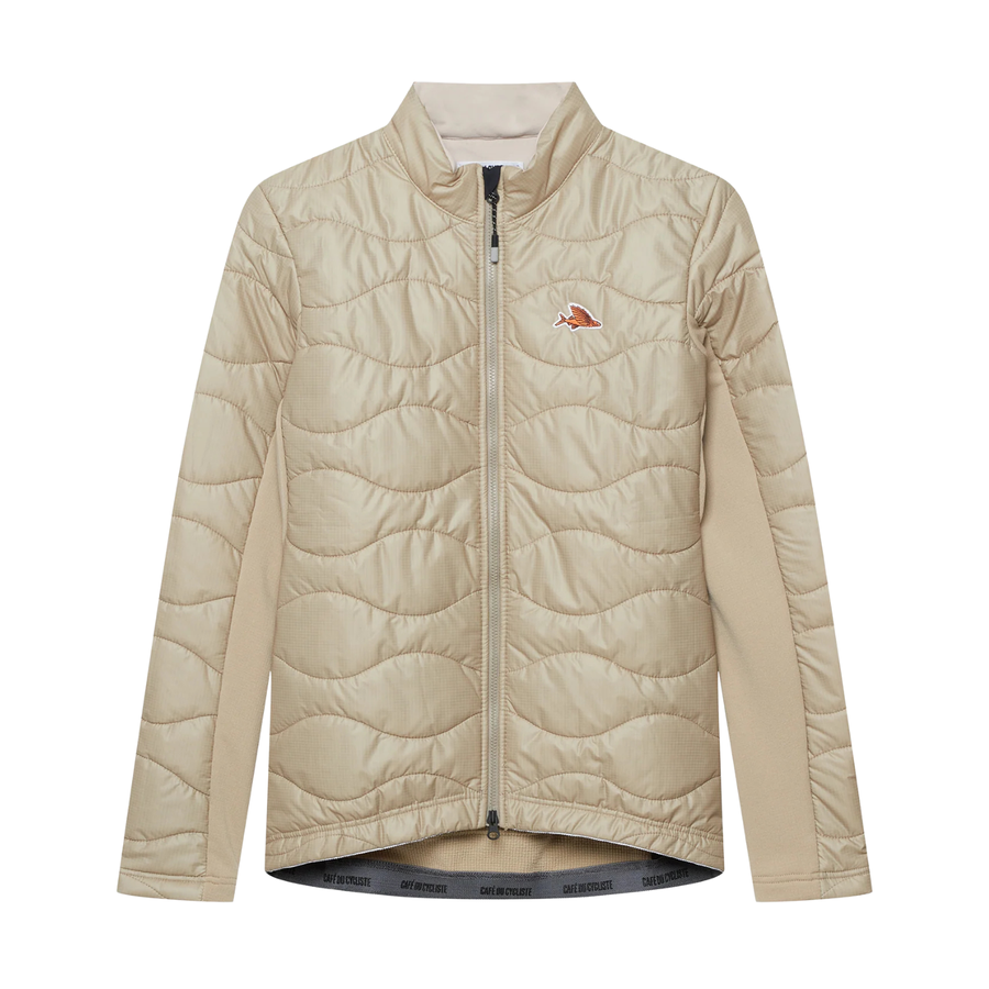 Café du Cycliste Albertine V2 Women's Thermal Cycling Jacked Winter Fahrradjacke Pearl Grey