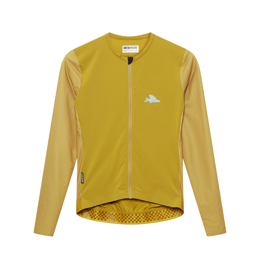 Café du Cycliste Andrea Men's Superlight Long Sleeve Cycling Jersey Radtrikot langarm Golden Olive