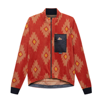 Café du Cycliste Solange Men's Fleece Cycling Jersey Long Sleeve Radtrikot langarm Clay / Sandstone