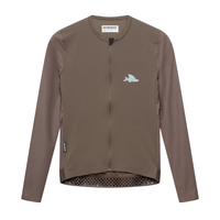 Café du Cycliste Andrea Men's Superlight Long Sleeve Cycling Jersey Radtrikot langarm Carob