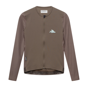 Café du Cycliste Andrea Men's Superlight Long Sleeve Cycling Jersey Radtrikot langarm Carob