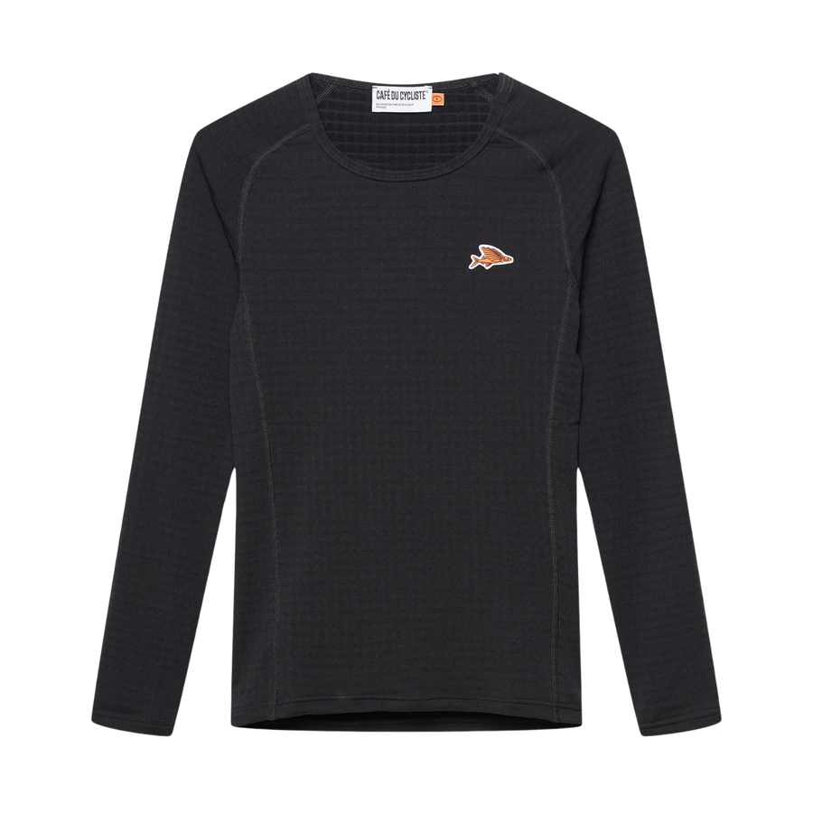 Café du Cycliste Coline Men's Three Season Base Layer Radunterhemd langarm Black