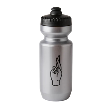 Fingercrossed Bidon 650ml Trinkflasche Silver