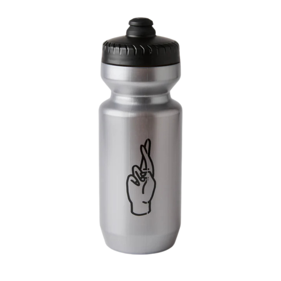 Fingercrossed Bidon 650ml Trinkflasche Silver