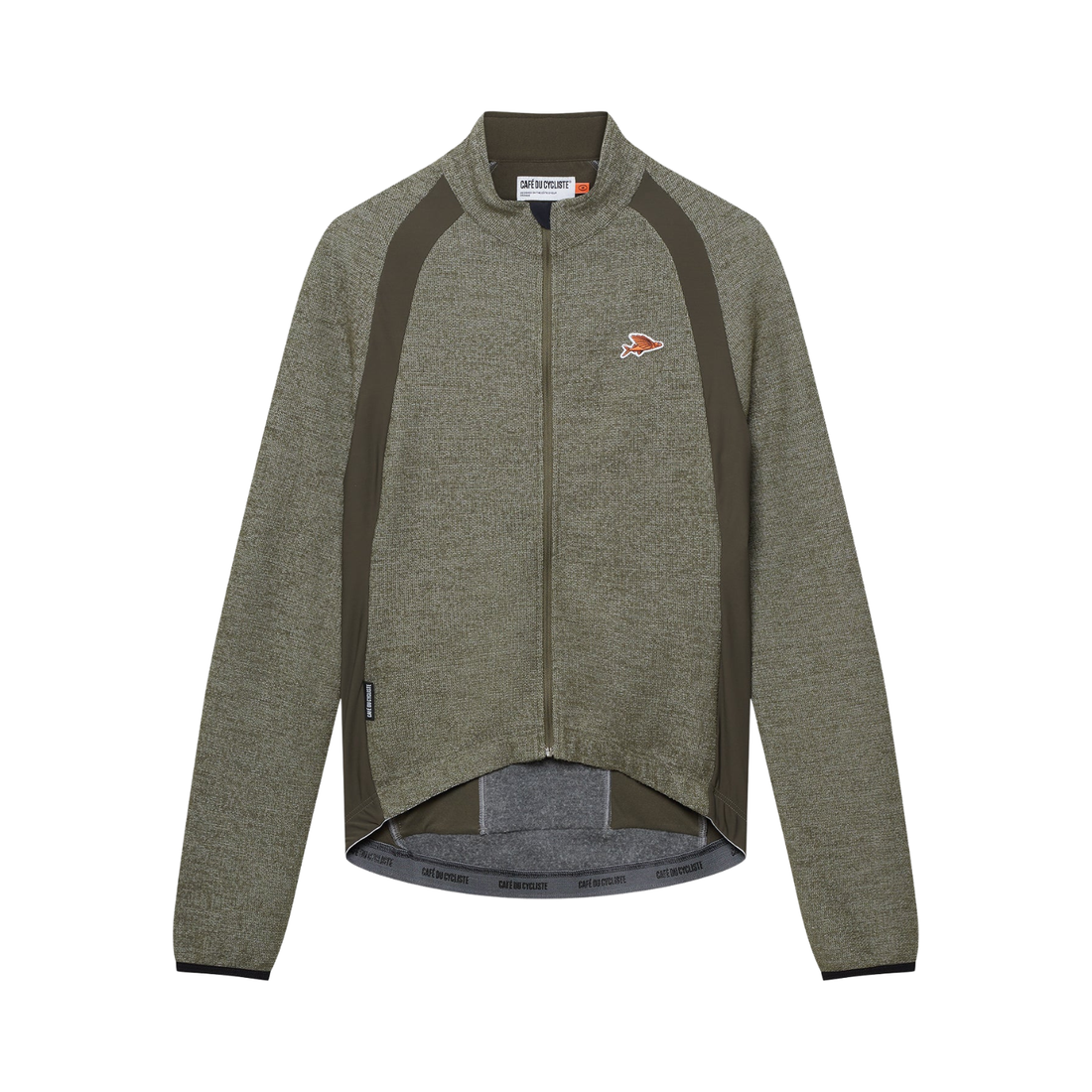 Café du Cycliste Marguerite Men's Long Sleeve Merino Cycling Jersey Radtrikot langarm Lichen Green