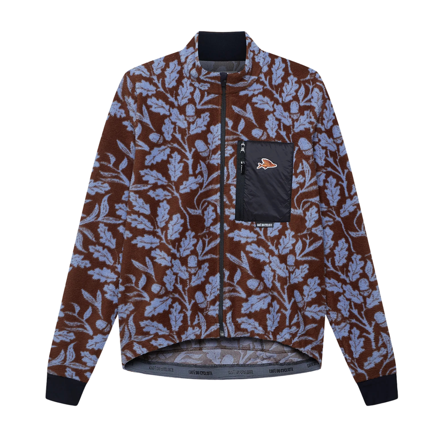 Café du Cycliste Solange Men's Fleece Cycling Jersey Long Sleeve Radtrikot langarm Carob / Verbena