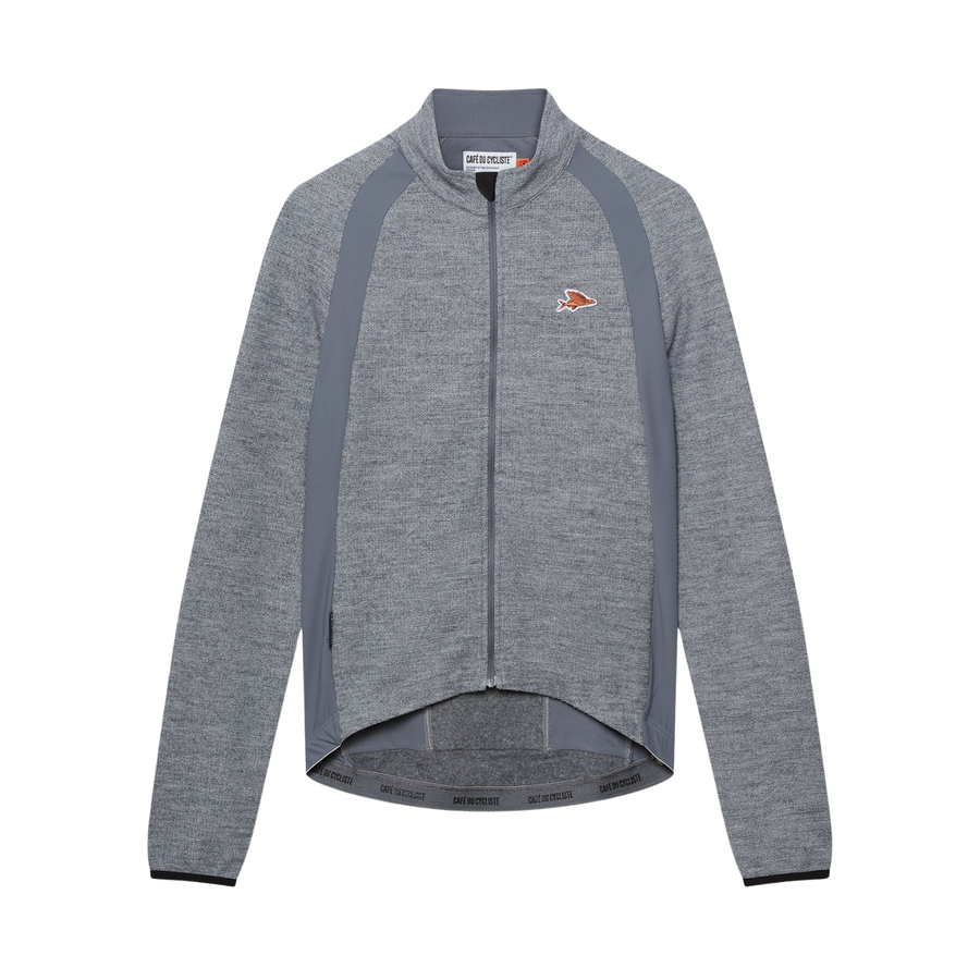 Café du Cycliste Marguerite Men's Long Sleeve Merino Cycling Jersey Radtrikot langarm Mountain Fog