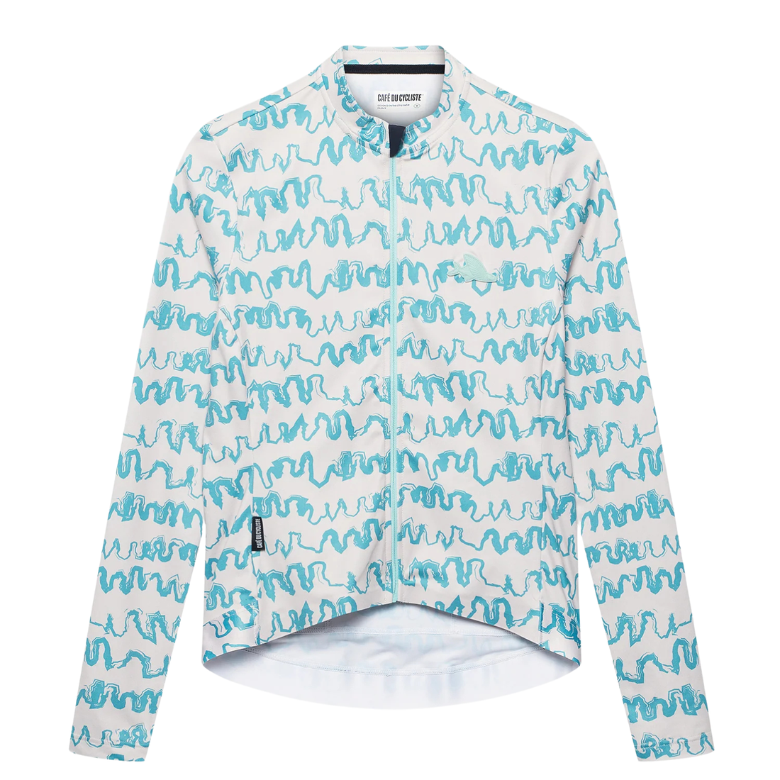 Café du Cycliste Constance Men's Midweight Jersey Radtrikot langarm Pearl Grey / Deep Water