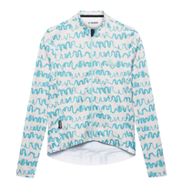 Café du Cycliste Constance Men's Midweight Jersey Radtrikot langarm Pearl Grey / Deep Water