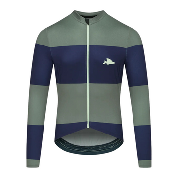 Café du Cycliste Costance Men's Long Sleeve Cycling Jersey Radtrikot Navy/Scots Pine