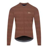 Café du Cycliste Corinne Men's Long Sleeve Three Season Textured Cycling Jersey Radtrikot Cashew