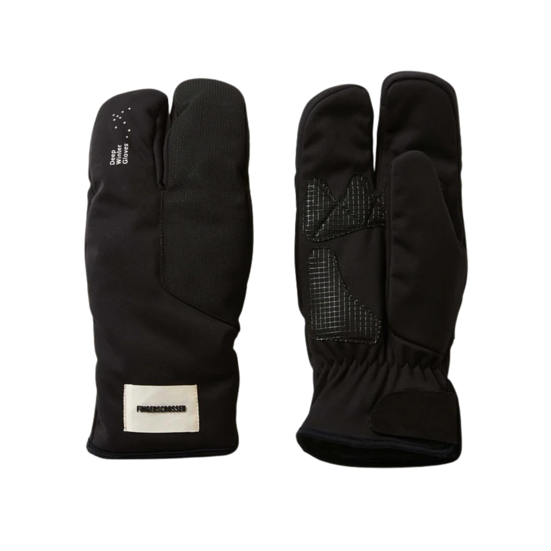 Fingerscrossed Deep Winter Gloves Thermo Winter Fahrradhandschuhe Black