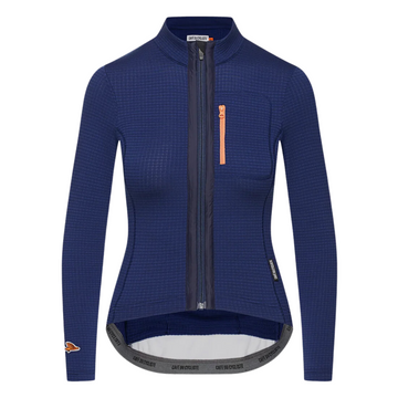 Café du Cycliste Lorenne Women's Long Sleeve Cycling Jersey Radtrikot Navy