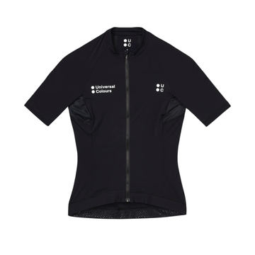 Universal Colours Mono Women's Short Sleeve Jersey Radtrikot Black