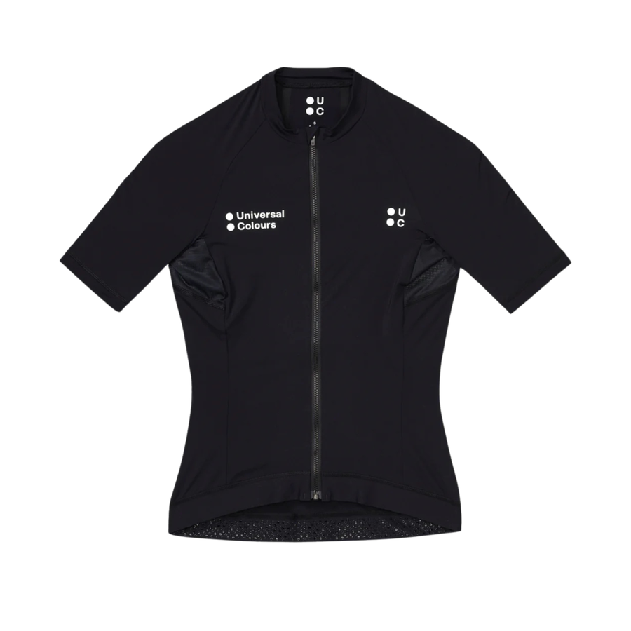 Universal Colours Mono Women's Short Sleeve Jersey Radtrikot Black