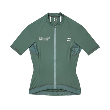 Universal Colours Mono Women's Short Sleeve Jersey Radtrikot Green Daze