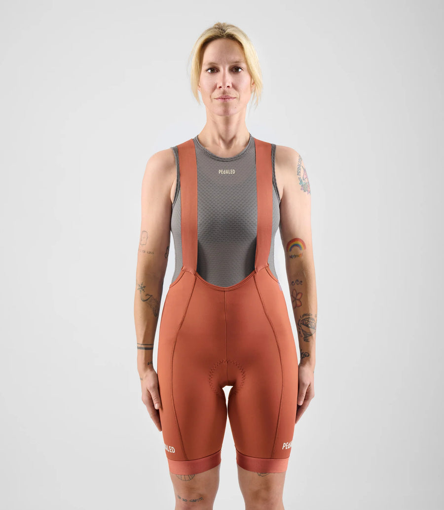 Pedaled Element Women's Bib Shorts Trägerhose Orange