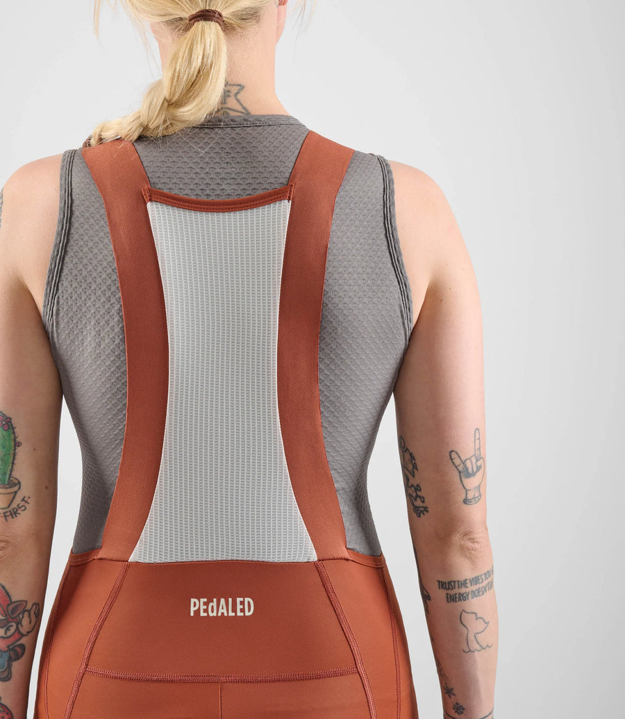 Pedaled Element Women's Bib Shorts Trägerhose Orange