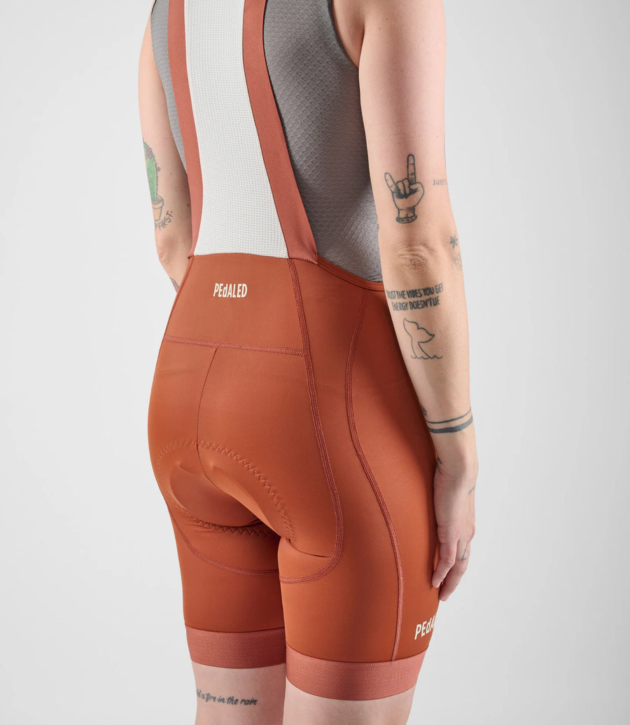 Pedaled Element Women's Bib Shorts Trägerhose Orange