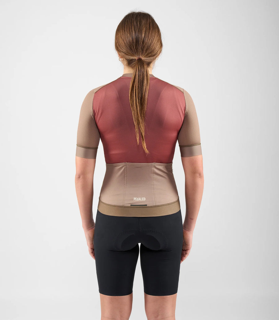 Pedaled Element Women's Jersey Radtrikot Brown