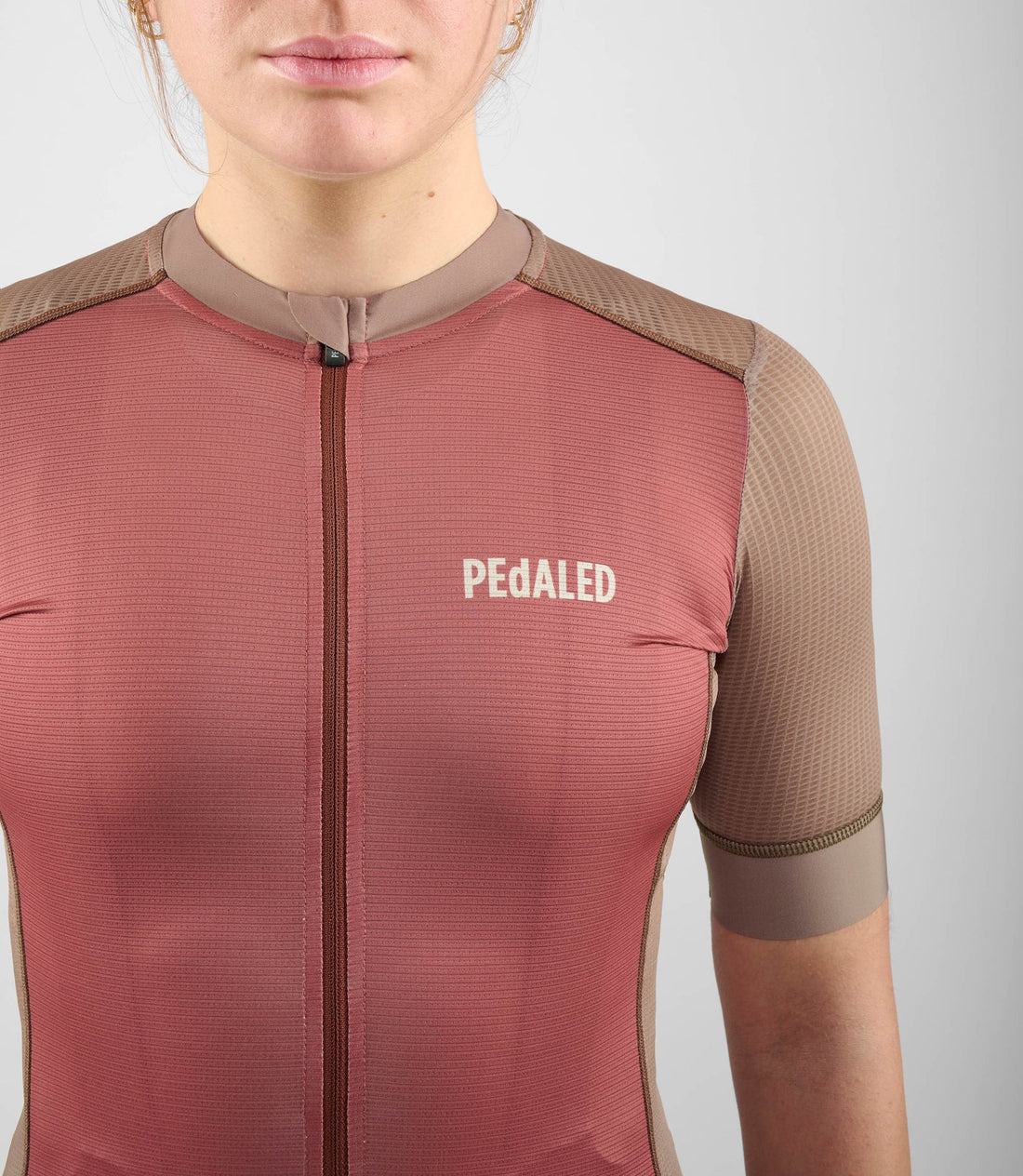 Pedaled Element Women's Jersey Radtrikot Brown