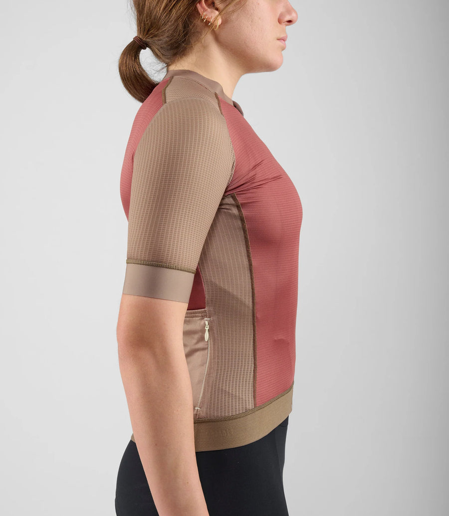 Pedaled Element Women's Jersey Radtrikot Brown