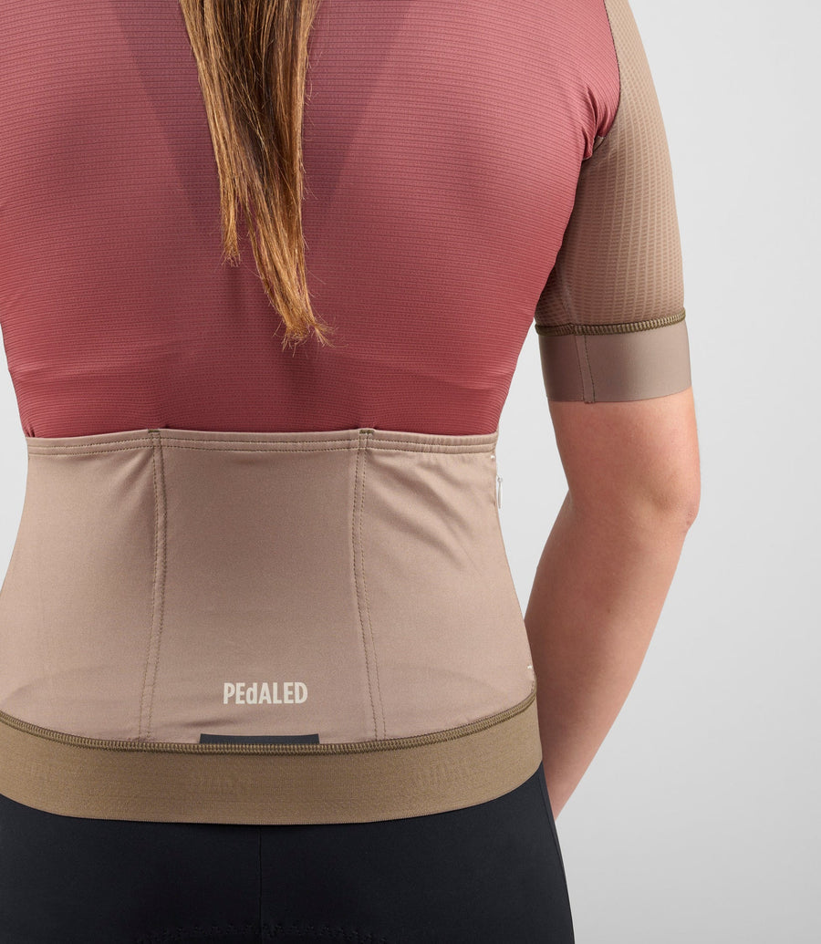 Pedaled Element Women's Jersey Radtrikot Brown