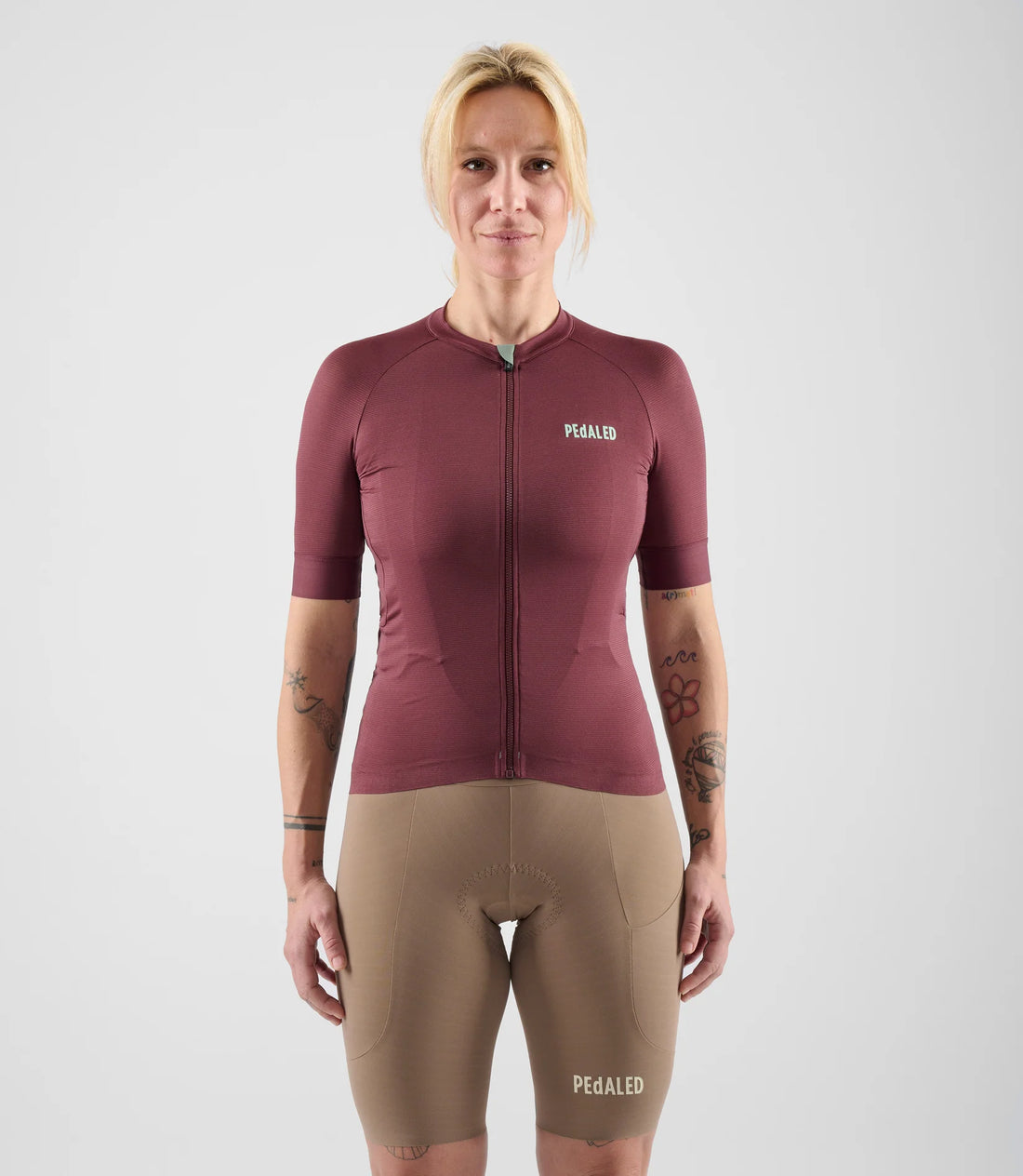 Pedaled Element Lightweight Women's Jersey Radtrikot Burgundy