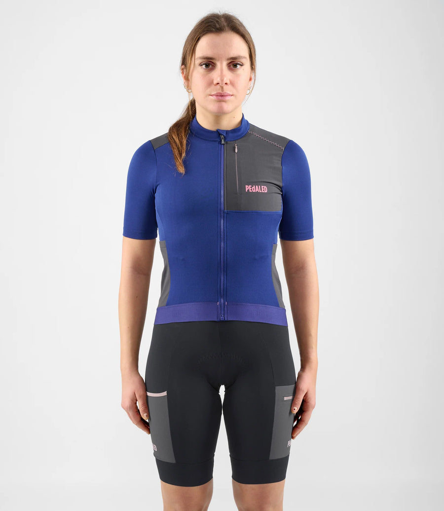 Pedaled Odyssey Merino Women's Jersey Radtrikot Blue