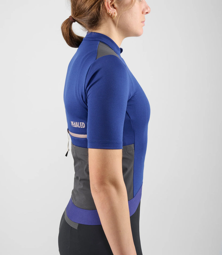 Pedaled Odyssey Merino Women's Jersey Radtrikot Blue