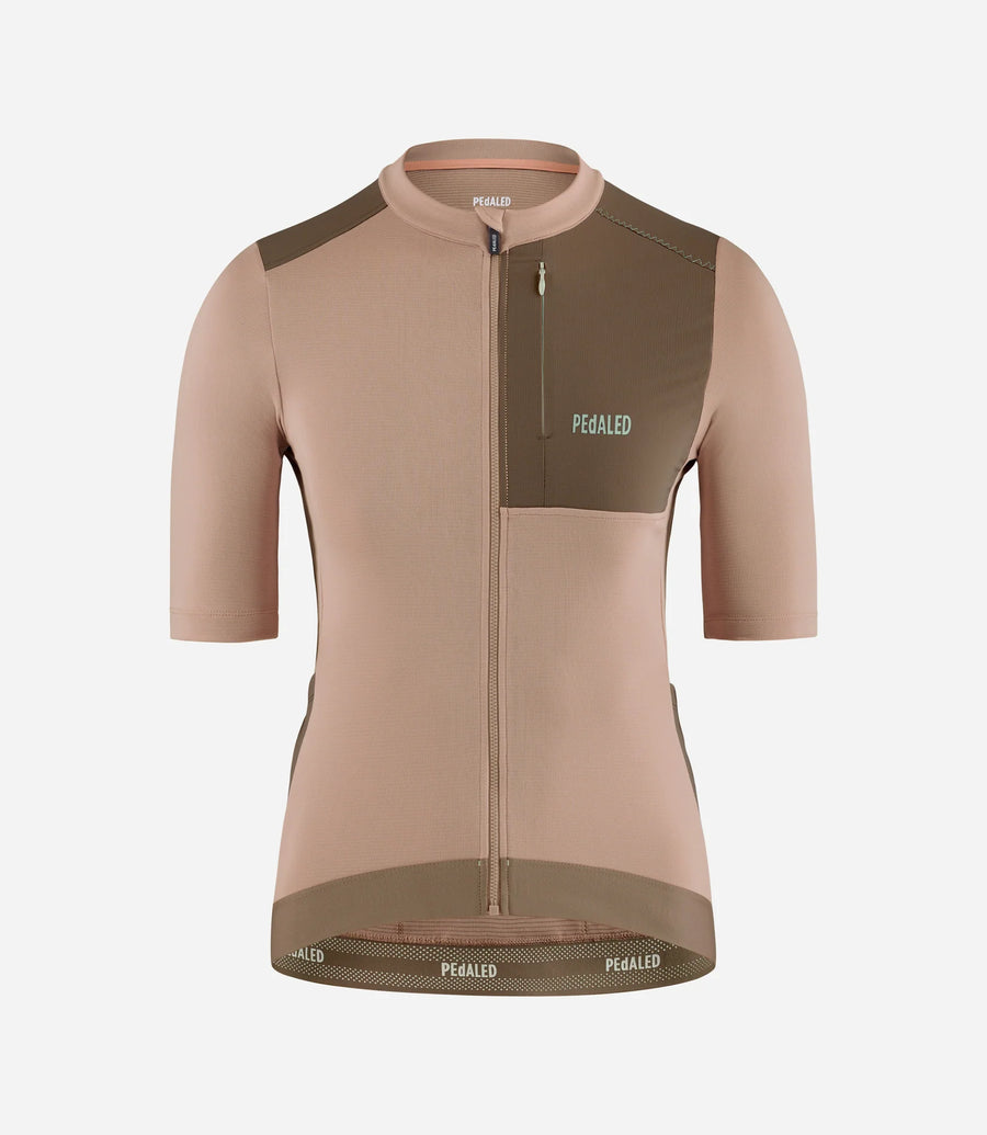 Pedaled Odyssey Merino Women's Jersey Radtrikot Brown