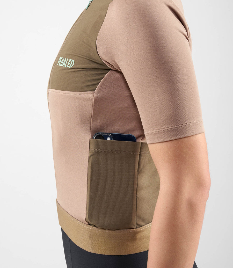 Pedaled Odyssey Merino Women's Jersey Radtrikot Brown