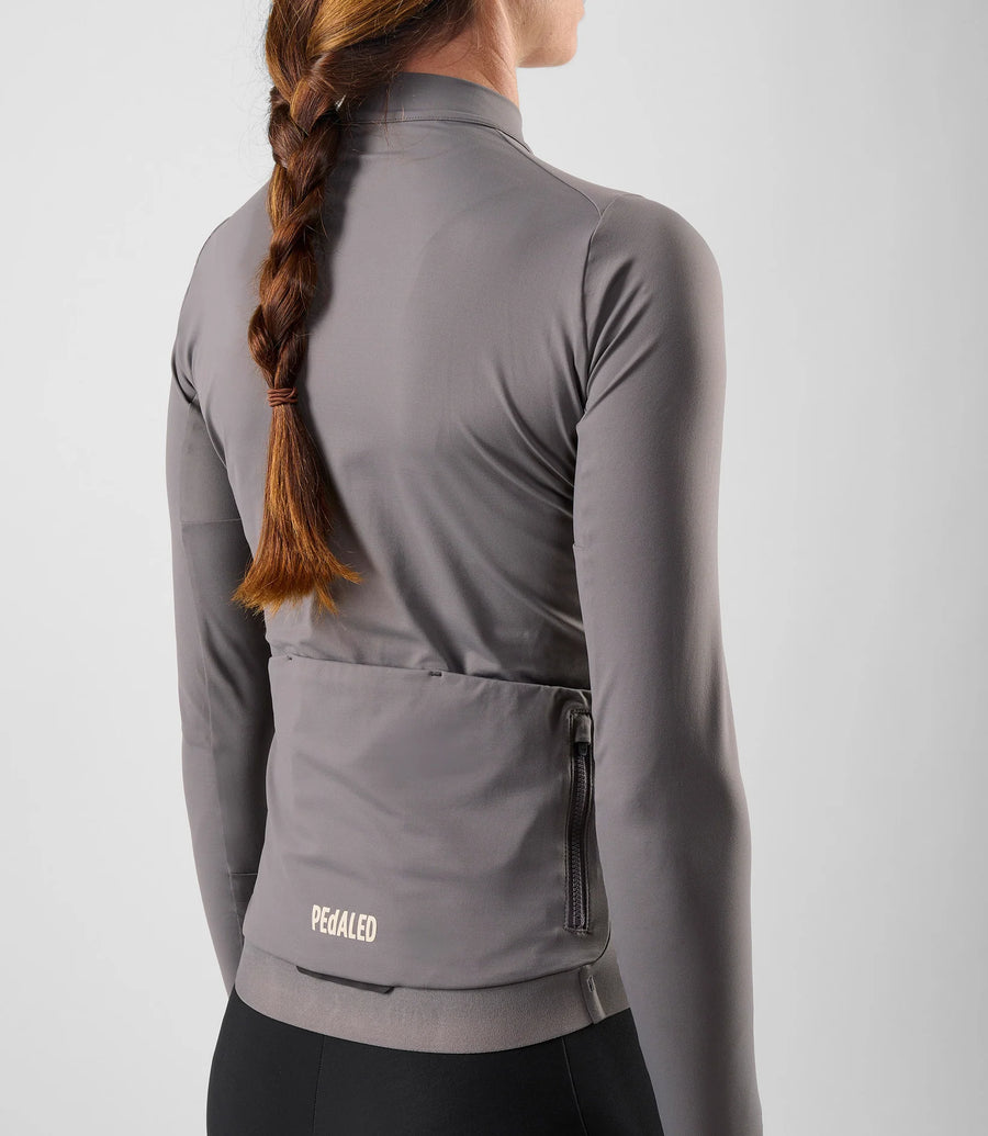 Pedaled Element Women's Long Sleeve Jersey Radtrikot langarm Grey