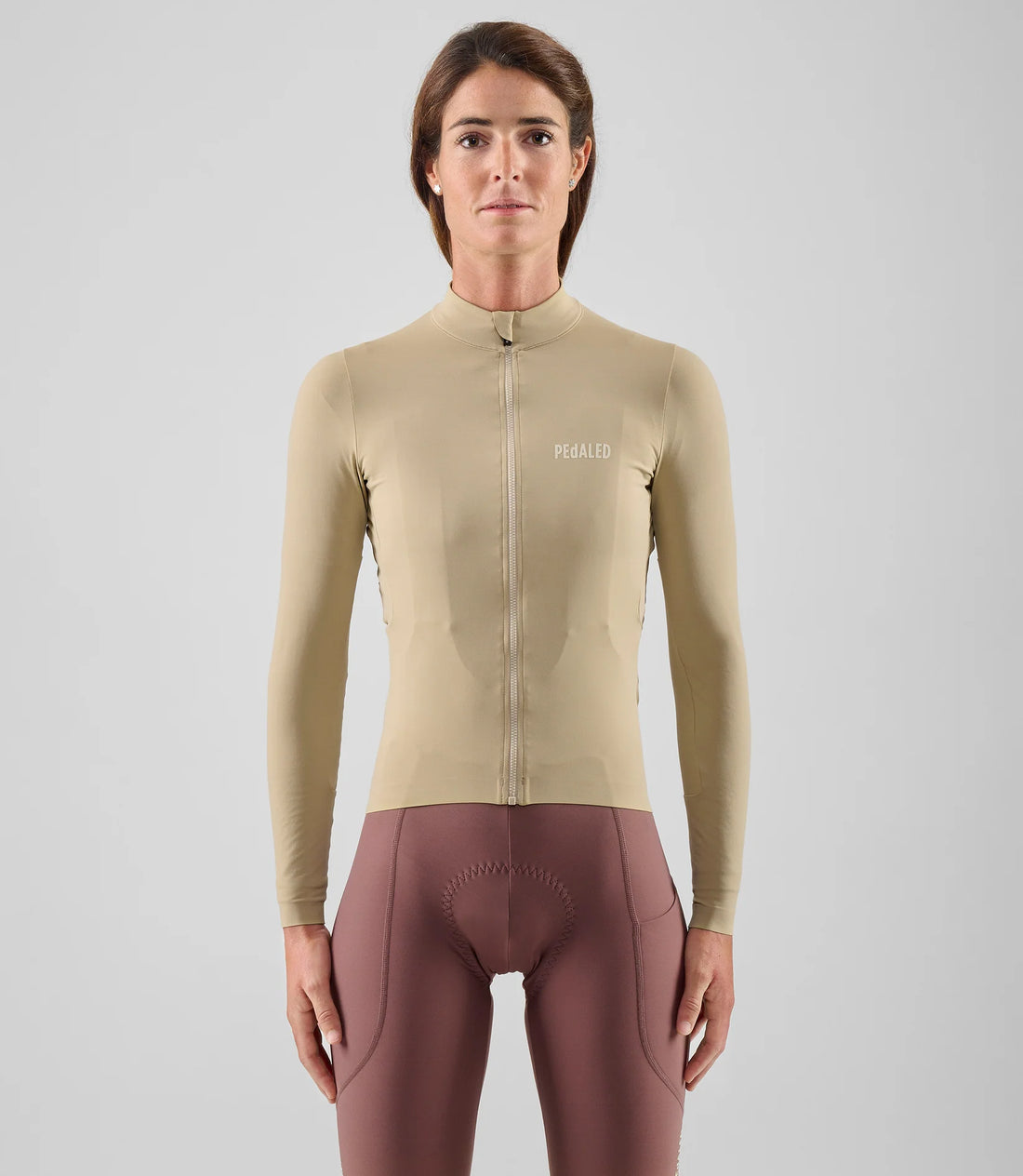Pedaled Element Women's Long Sleeve Jersey Radtrikot langarm Beige