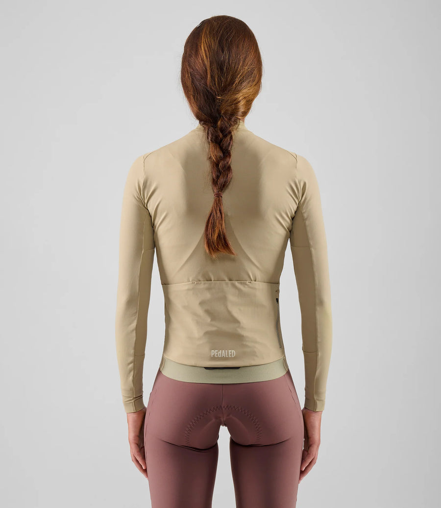 Pedaled Element Women's Long Sleeve Jersey Radtrikot langarm Beige