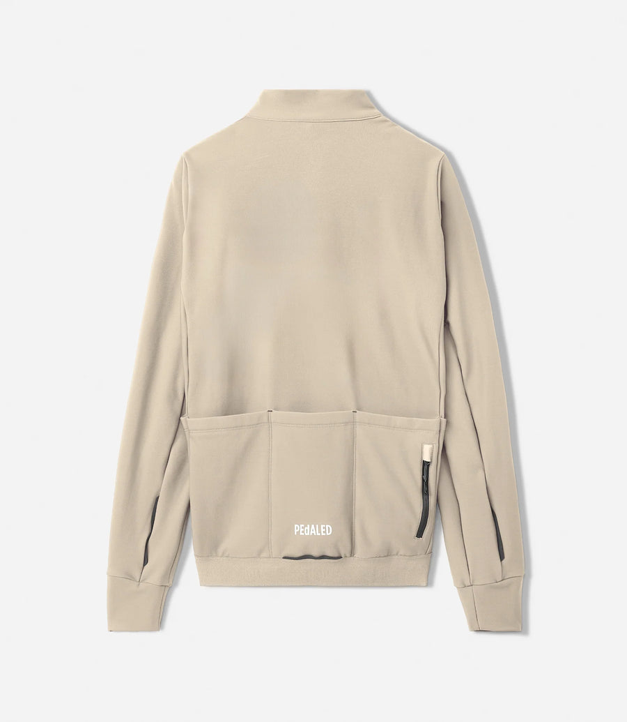 Pedaled Odyssey Women's Long Sleeve Jersey Radtrikot langarm Beige