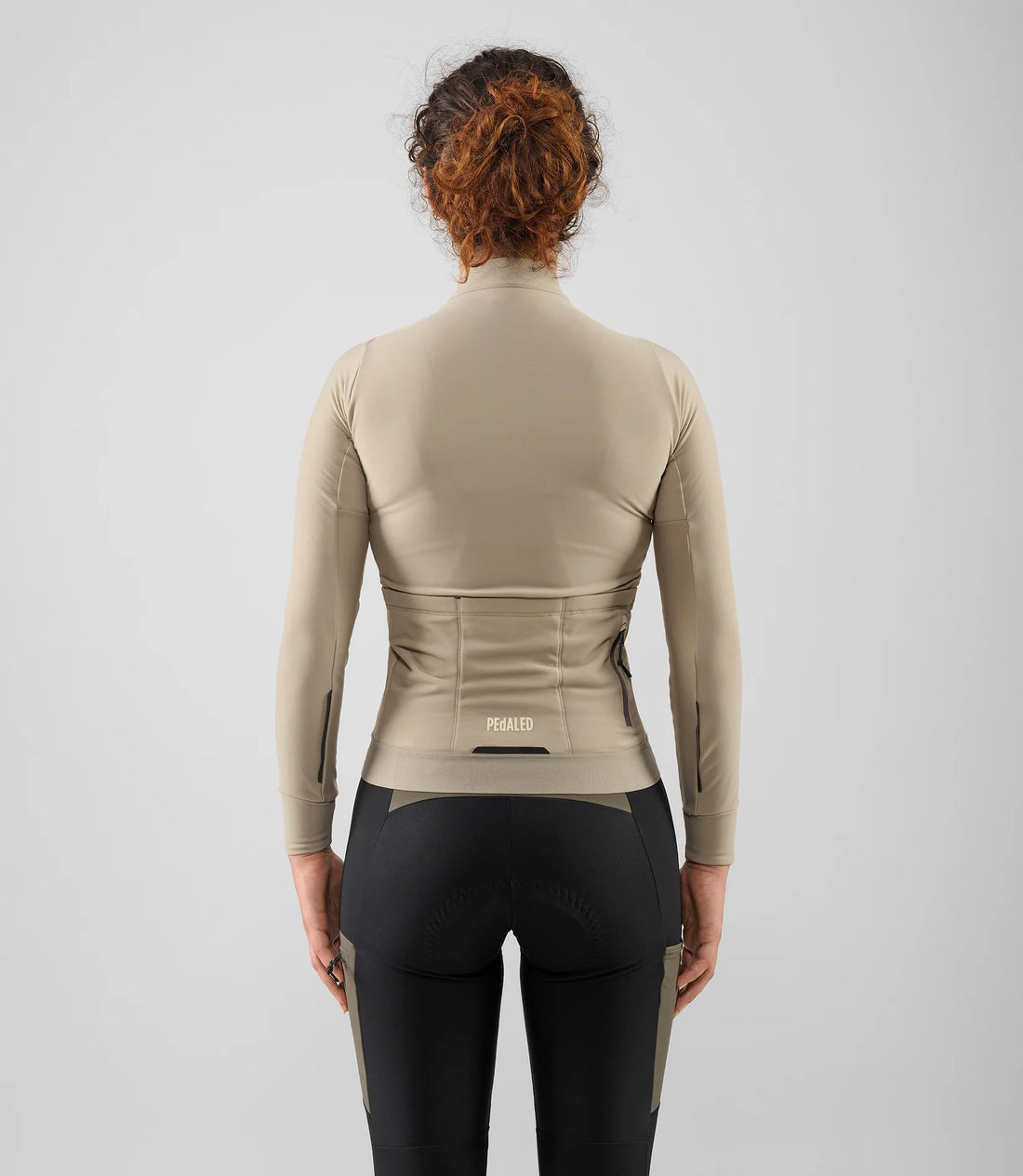Pedaled Odyssey Women's Long Sleeve Jersey Radtrikot langarm Beige