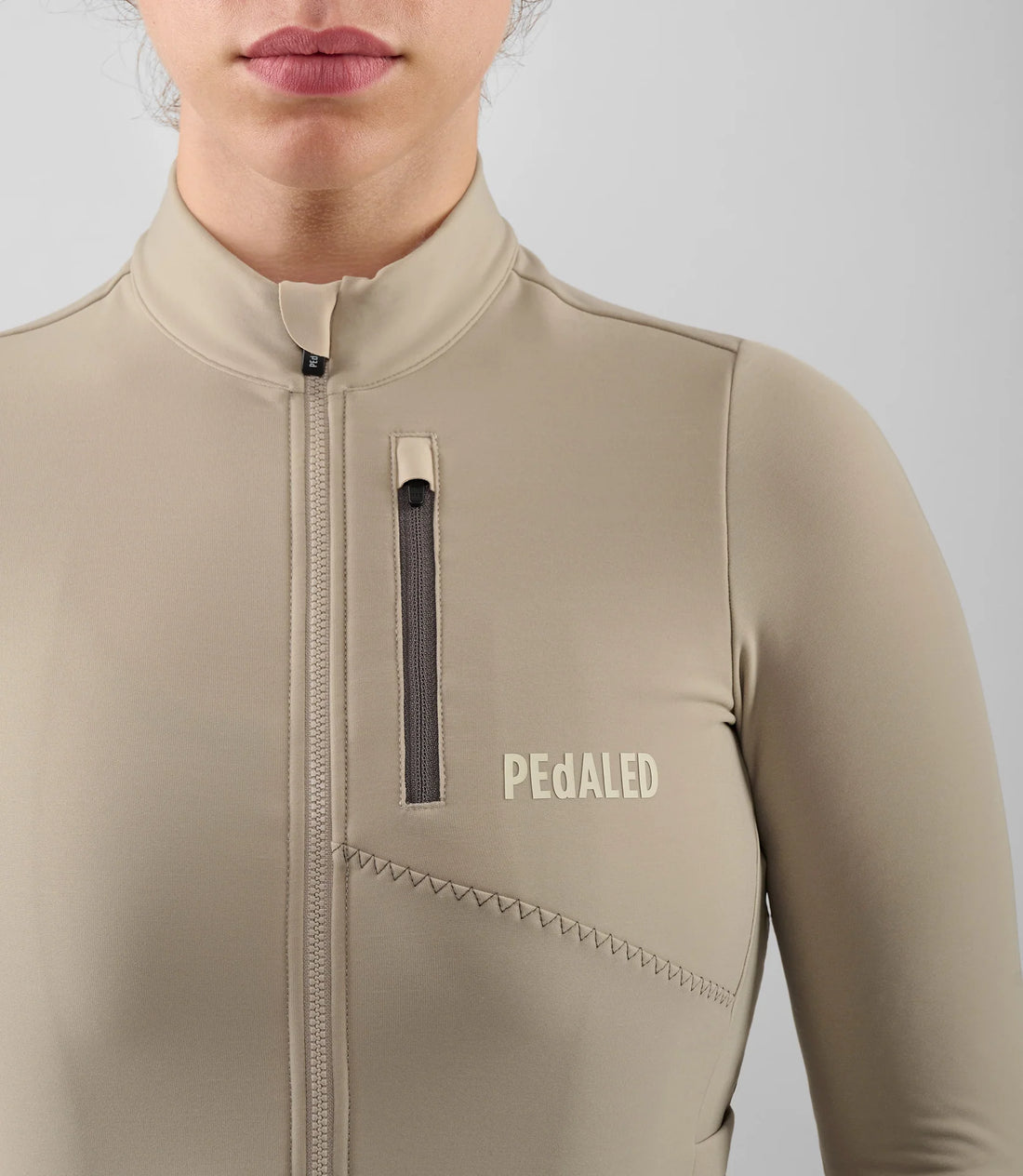 Pedaled Odyssey Women's Long Sleeve Jersey Radtrikot langarm Beige