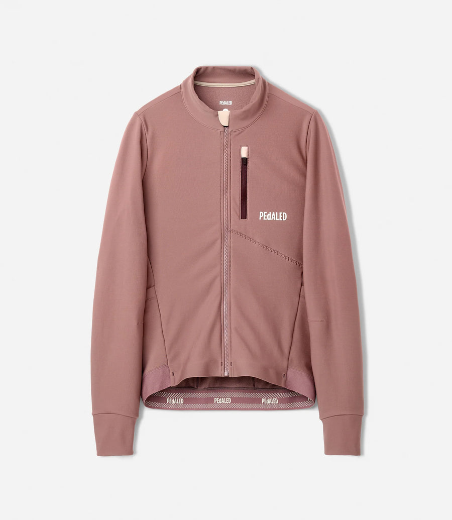 Pedaled Odyssey Women's Long Sleeve Jersey Radtrikot langarm Dark Rose
